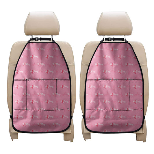 Be Strong Breast Cancer Pattern Print Car Seat Organizers