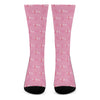 Be Strong Breast Cancer Pattern Print Crew Socks