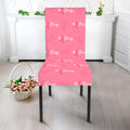 Be Strong Breast Cancer Pattern Print Dining Chair Slipcover