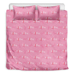Be Strong Breast Cancer Pattern Print Duvet Cover Bedding Set