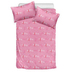 Be Strong Breast Cancer Pattern Print Duvet Cover Bedding Set