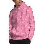 Be Strong Breast Cancer Pattern Print Pullover Hoodie