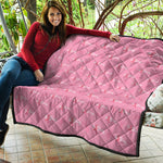 Be Strong Breast Cancer Pattern Print Quilt