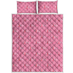 Be Strong Breast Cancer Pattern Print Quilt Bed Set