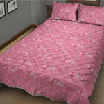 Be Strong Breast Cancer Pattern Print Quilt Bed Set