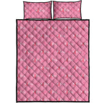 Be Strong Breast Cancer Pattern Print Quilt Bed Set