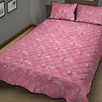 Be Strong Breast Cancer Pattern Print Quilt Bed Set