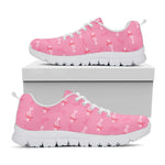 Be Strong Breast Cancer Pattern Print White Sneakers