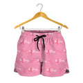 Be Strong Breast Cancer Pattern Print Women's Shorts