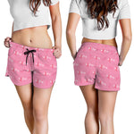 Be Strong Breast Cancer Pattern Print Women's Shorts