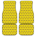 Bear Emoji Pattern Print Front and Back Car Floor Mats