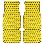 Bear Emoji Pattern Print Front and Back Car Floor Mats