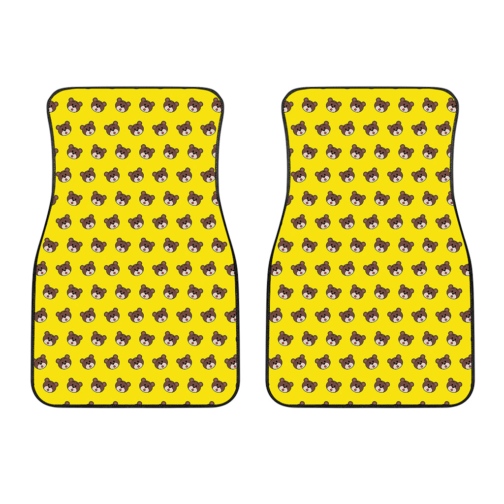 Bear Emoji Pattern Print Front Car Floor Mats