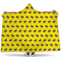 Bear Emoji Pattern Print Hooded Blanket