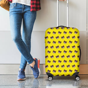 Bear Emoji Pattern Print Luggage Cover