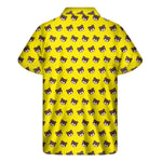 Bear Emoji Pattern Print Men's Short Sleeve Shirt