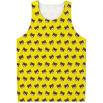 Bear Emoji Pattern Print Men's Tank Top