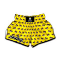 Bear Emoji Pattern Print Muay Thai Boxing Shorts