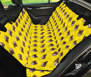 Bear Emoji Pattern Print Pet Car Back Seat Cover