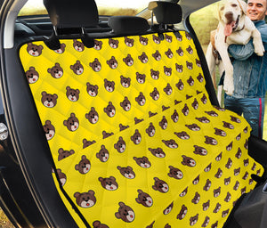 Bear Emoji Pattern Print Pet Car Back Seat Cover