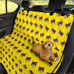 Bear Emoji Pattern Print Pet Car Back Seat Cover