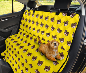 Bear Emoji Pattern Print Pet Car Back Seat Cover