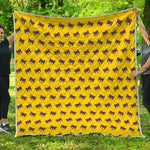 Bear Emoji Pattern Print Quilt