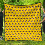 Bear Emoji Pattern Print Quilt
