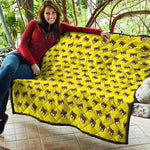 Bear Emoji Pattern Print Quilt