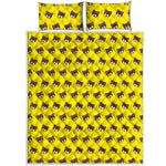 Bear Emoji Pattern Print Quilt Bed Set
