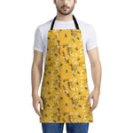 Bee Drawing Pattern Print Apron