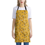 Bee Drawing Pattern Print Apron