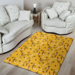 Bee Drawing Pattern Print Area Rug