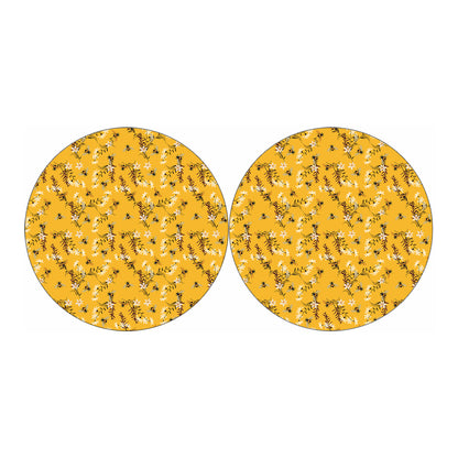Bee Drawing Pattern Print Car Coasters