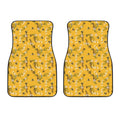 Bee Drawing Pattern Print Front Car Floor Mats