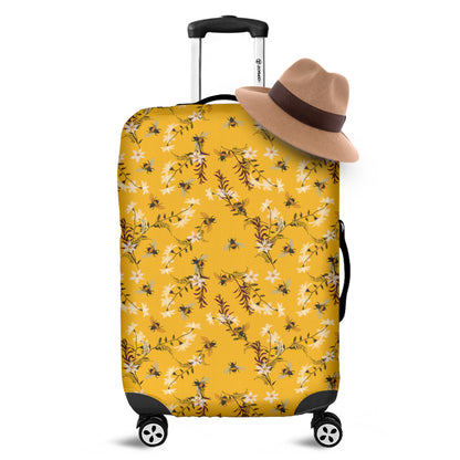 Bee Drawing Pattern Print Luggage Cover