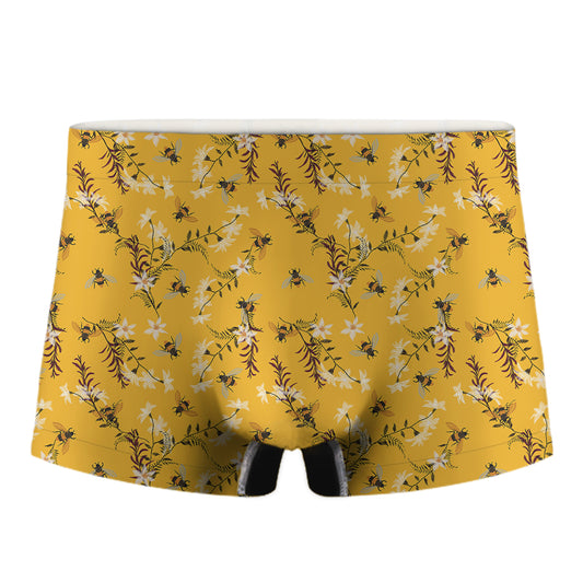 Bee Drawing Pattern Print Men's Boxer Briefs