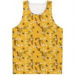 Bee Drawing Pattern Print Men's Tank Top