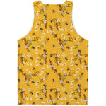 Bee Drawing Pattern Print Men's Tank Top