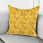 Bee Drawing Pattern Print Pillow Cover