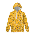 Bee Drawing Pattern Print Pullover Hoodie