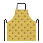 Bee Honeycomb Pattern Print Apron