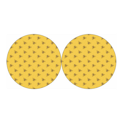 Bee Honeycomb Pattern Print Car Coasters