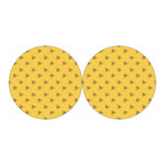 Bee Honeycomb Pattern Print Car Coasters