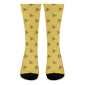 Bee Honeycomb Pattern Print Crew Socks