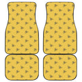 Bee Honeycomb Pattern Print Front and Back Car Floor Mats