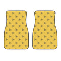 Bee Honeycomb Pattern Print Front Car Floor Mats