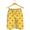 Bee Honeycomb Pattern Print Men's Shorts