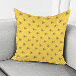 Bee Honeycomb Pattern Print Pillow Cover