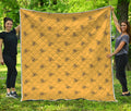 Bee Honeycomb Pattern Print Quilt